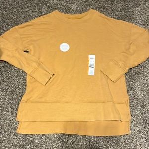 NWT time and try yellow sweater